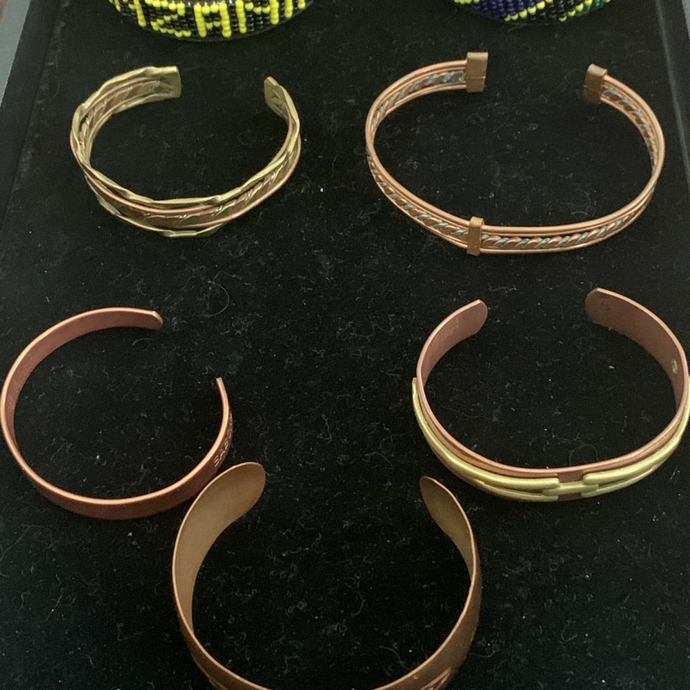 COPPER AND BEAD BRACELETS